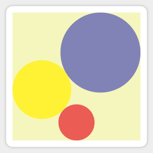 pastel retro circles Sticker